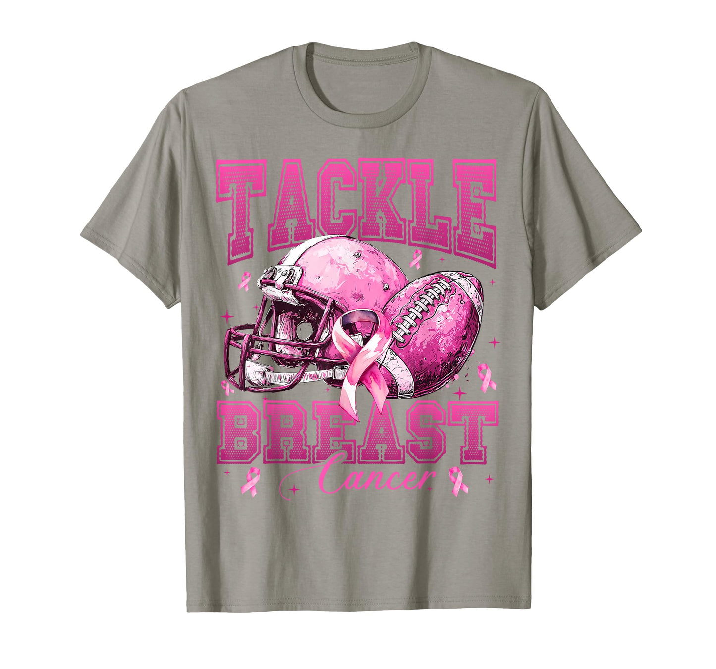 Tackle Breast Cancer Awareness Football Pink Out Cheer Mom T-Shirt