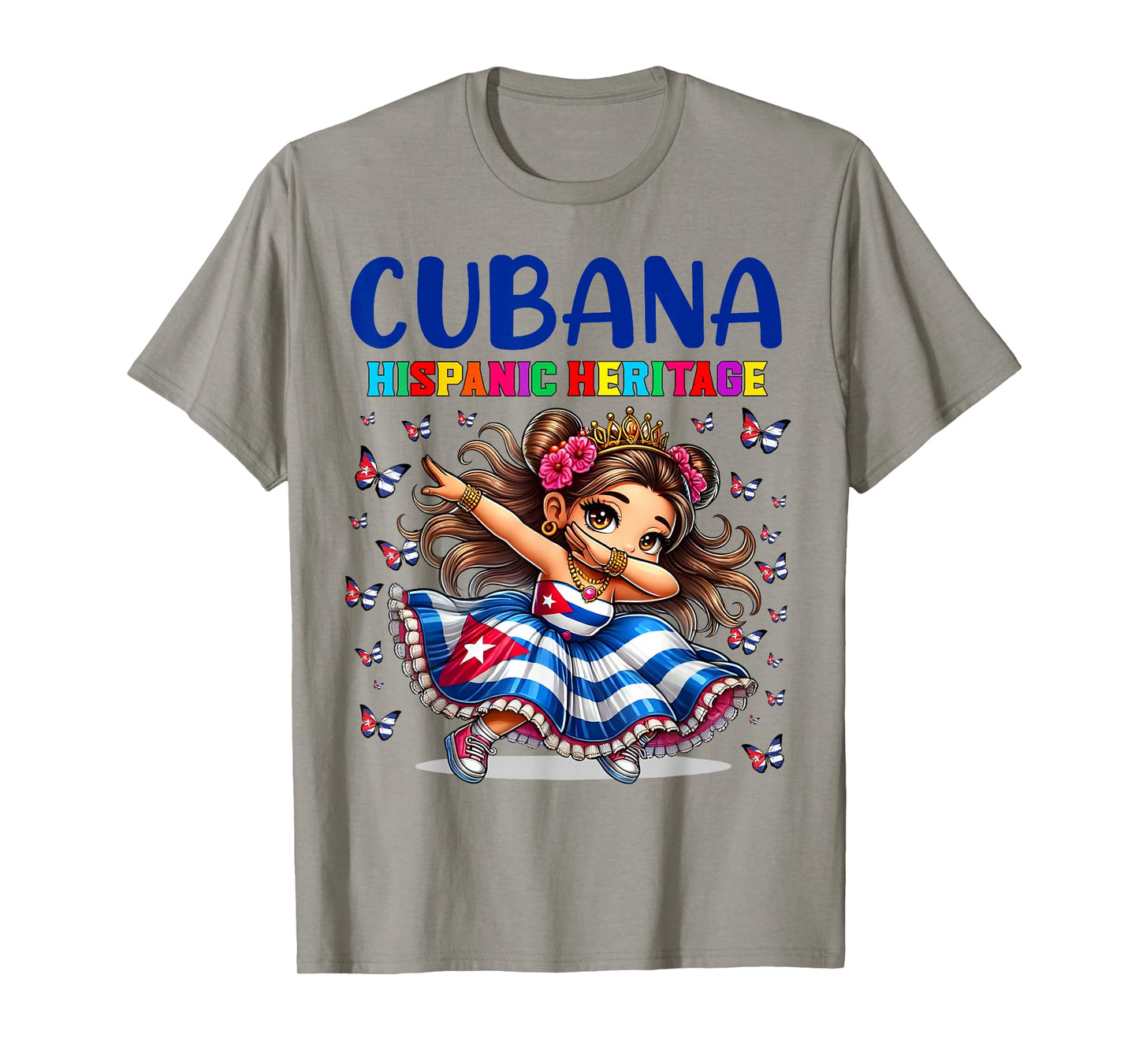 Cuba Hispanic Heritage Month Celebration girls kids T-Shirt