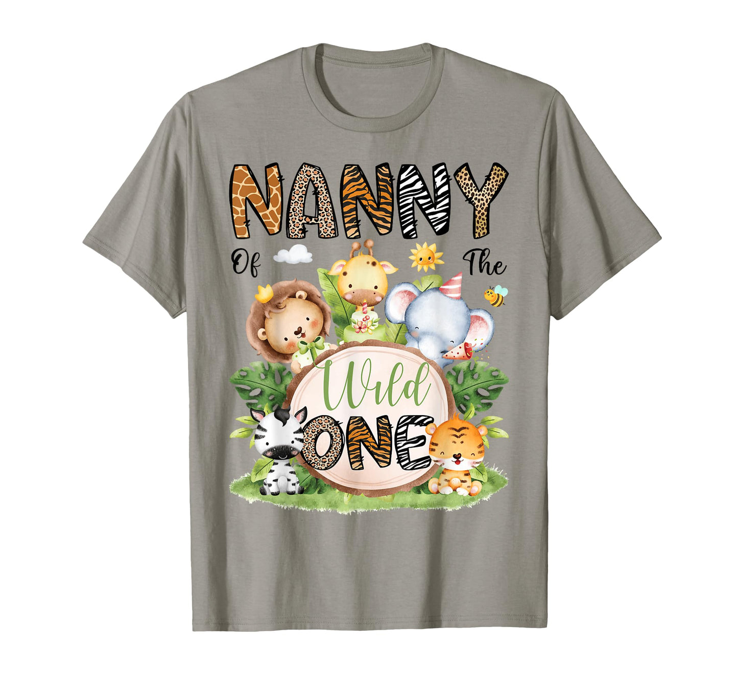 Nanny Of The Wild One Safari Jungle 1St Birthday Boy T-Shirt