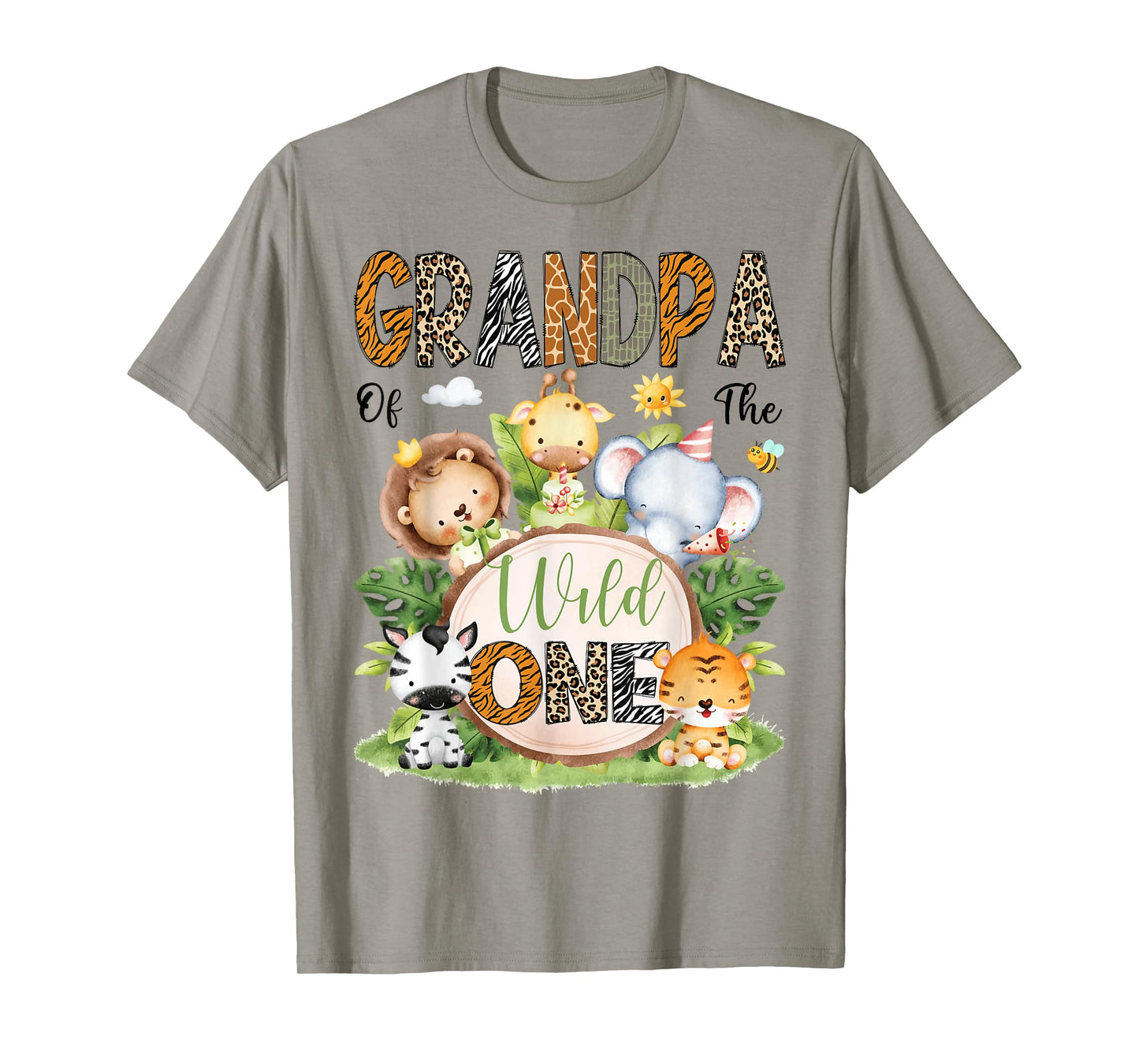Grandpa Of The Wild One Safari Jungle 1St Birthday Kids T-Shirt
