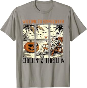 Skulll Summer, Welcome To Summerween, Skeleton Summerween T-Shirt