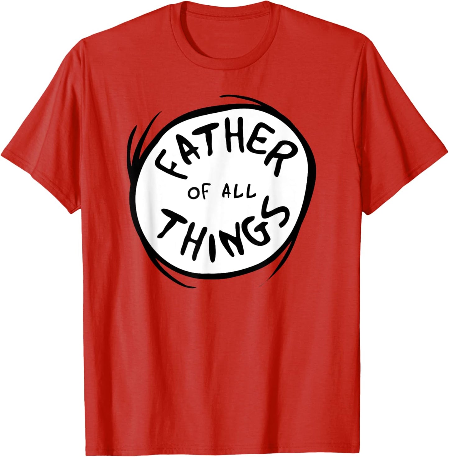 Dr. Seuss Father of all Things Emblem RED T-Shirt