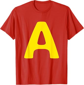 Yellow Lettre A Group Matching Halloween Costumes T-Shirt
