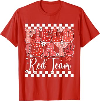 Fun Field Day Red Team Color Field Trip Game Competition T-Shirt