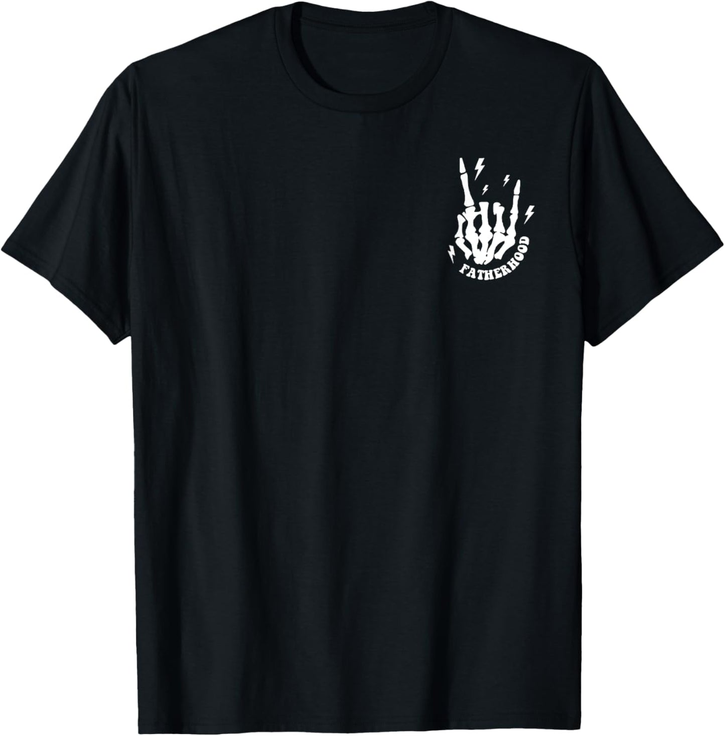 Funny Skeleton Fatherhood Some Day I Rock It, Design 2 Sides T-Shirt