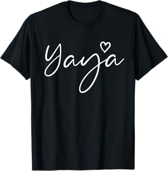 Yaya Gifts For Women Grandma Heart Mother's Day Yaya T-Shirt