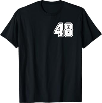 Number 48 Shirt #48 Player Sports Team Men Women Kids T-Shirt