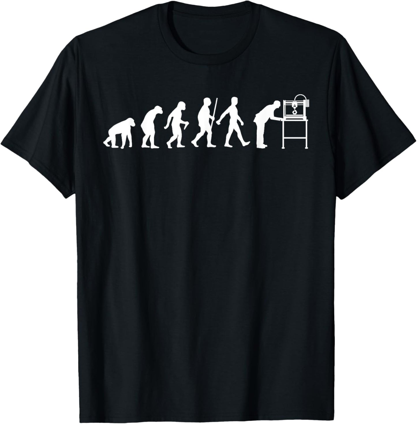 Funny 3D Printer Designs Men Women 3D Printing Evolution T-Shirt