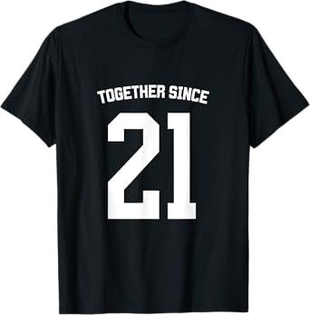 Together Since 2021 Engagement Married Friends Couples Retro T-Shirt