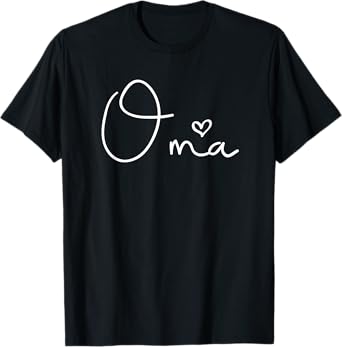 Oma Heart for Women German Grandma Mother's Day Christmas T-Shirt