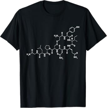 Structure of Oxytocin Chemical Molecule Chemistry T Shirts T-Shirt