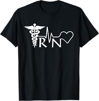 Nurse RN Heartbeat Graduation Womens Gift T-Shirt
