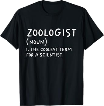 Zoologist Definition Funny Zoology Scientist Science Teacher T-Shirt for Men Women Girls Kids