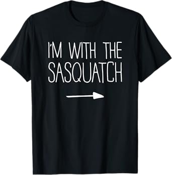 I'm With The Sasquatch Shirt Adult Kids Men Women Costume T-Shirt