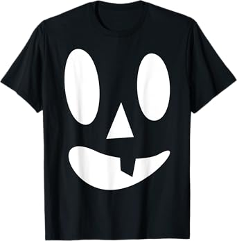 Jack O' Lantern Pumpkin Face Funny Halloween Costume T-Shirt