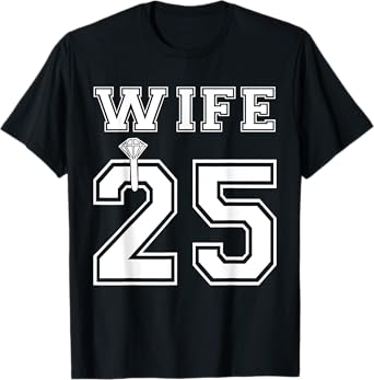 Wife 2025 Husband Matching Engagement Party Honeymoon T-Shirt