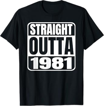 Straight Outta 1981 Retro Birthday Idea Born In 1981 Vintage T-Shirt