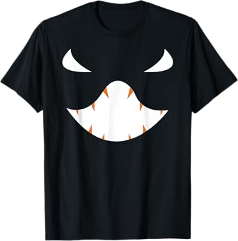 Pumpkin Face Funny Jack-O-Lantern Scary Halloween Costume T-Shirt