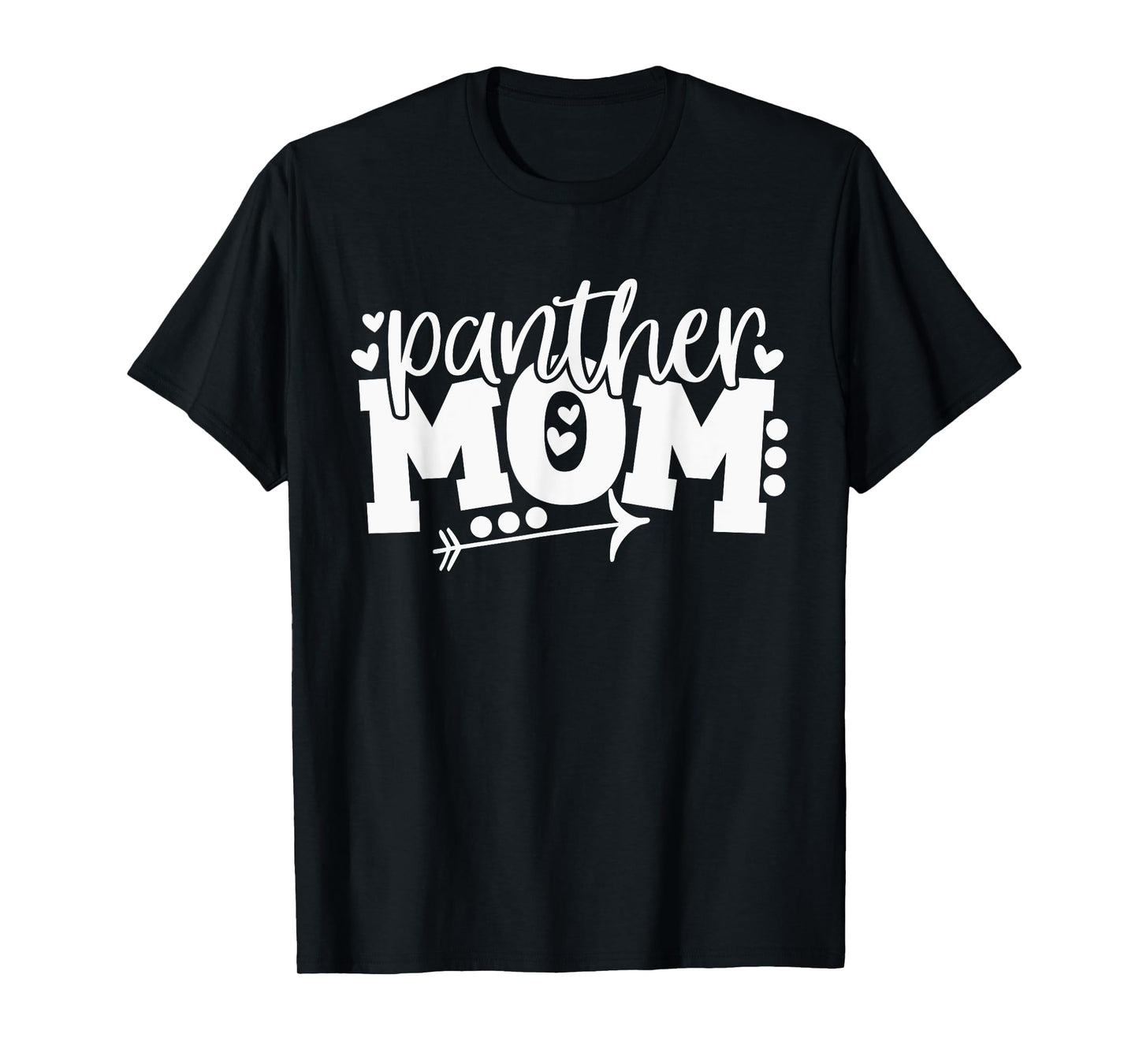 Panther Mom School Sports Fan Team Spirit Arrow T-Shirt