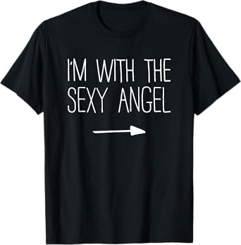 I'm With The Sexy Angel Shirt Adult Men Women Costume T-Shirt