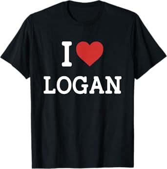 I Love Logan - I Heart Logan - Funny Gift For Logan T-Shirt