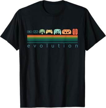 Retro Game Controller Evolution Shirt 80s 90s Game Lover T-Shirt