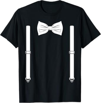 Bow Tie With Suspenders Funny Wedding And Special Occasions T-Shirt
