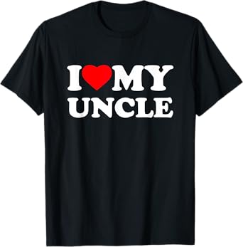 I Love My Uncle I Heart Family Grandpa T-Shirt