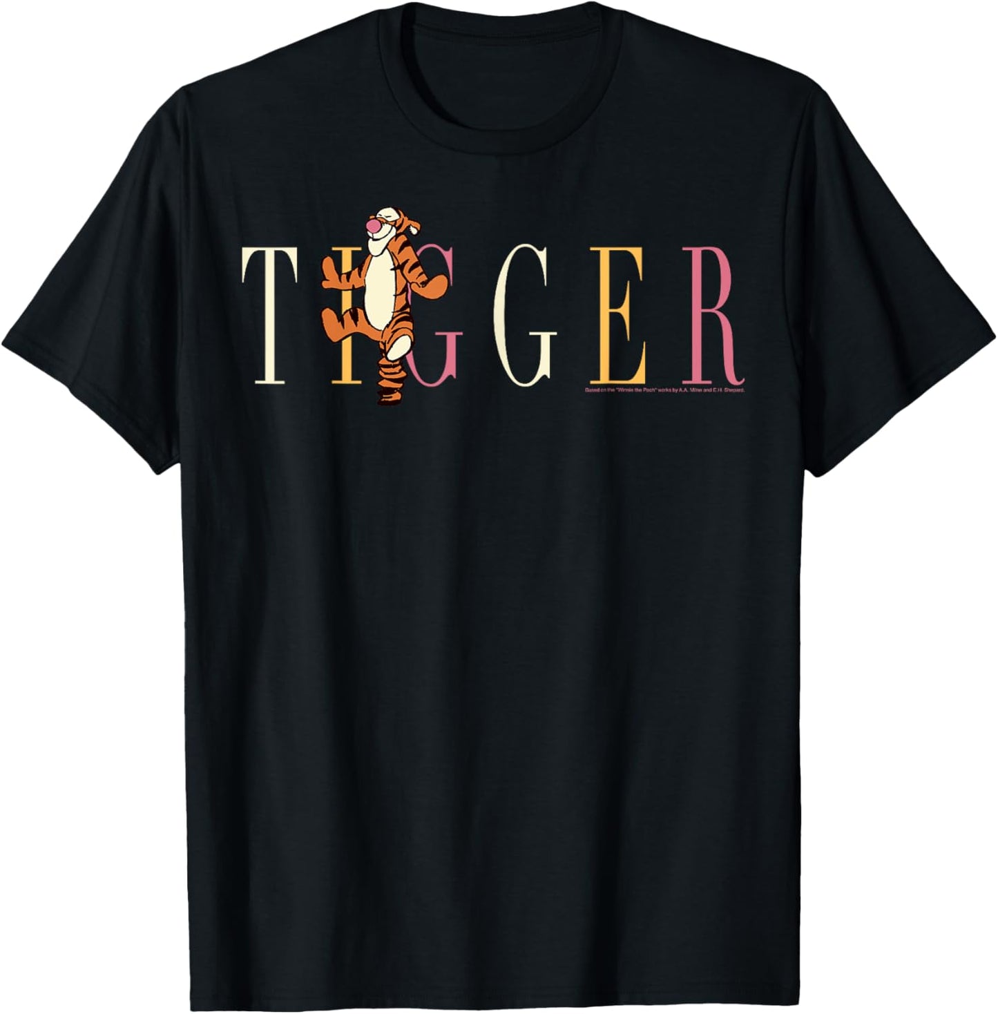 Disney Winnie The Pooh Tigger Simple Text T-Shirt