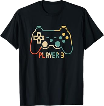 Matching Gamer tee for Dad, Mom & kids Player 1,2,3 T-Shirt