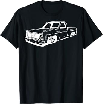 Vintage 73-87 Mini C10 Truck Slammed Graphic Dad Gag Father T-Shirt
