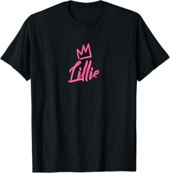 Lillie the Queen / Pink Crown & Name for Women Called Lillie T-Shirt