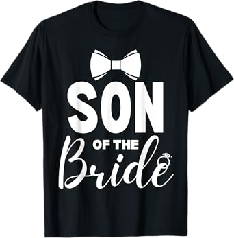 Son of the Bride Wedding Party Family Costume T-Shirt