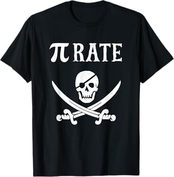Funny Pi Day Pi Rate Pirate For Teachers Men Women Girls Kids T-Shirt