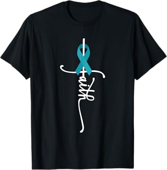 Ovarian Cancer Faith Ovarian Cancer Awareness T-Shirt