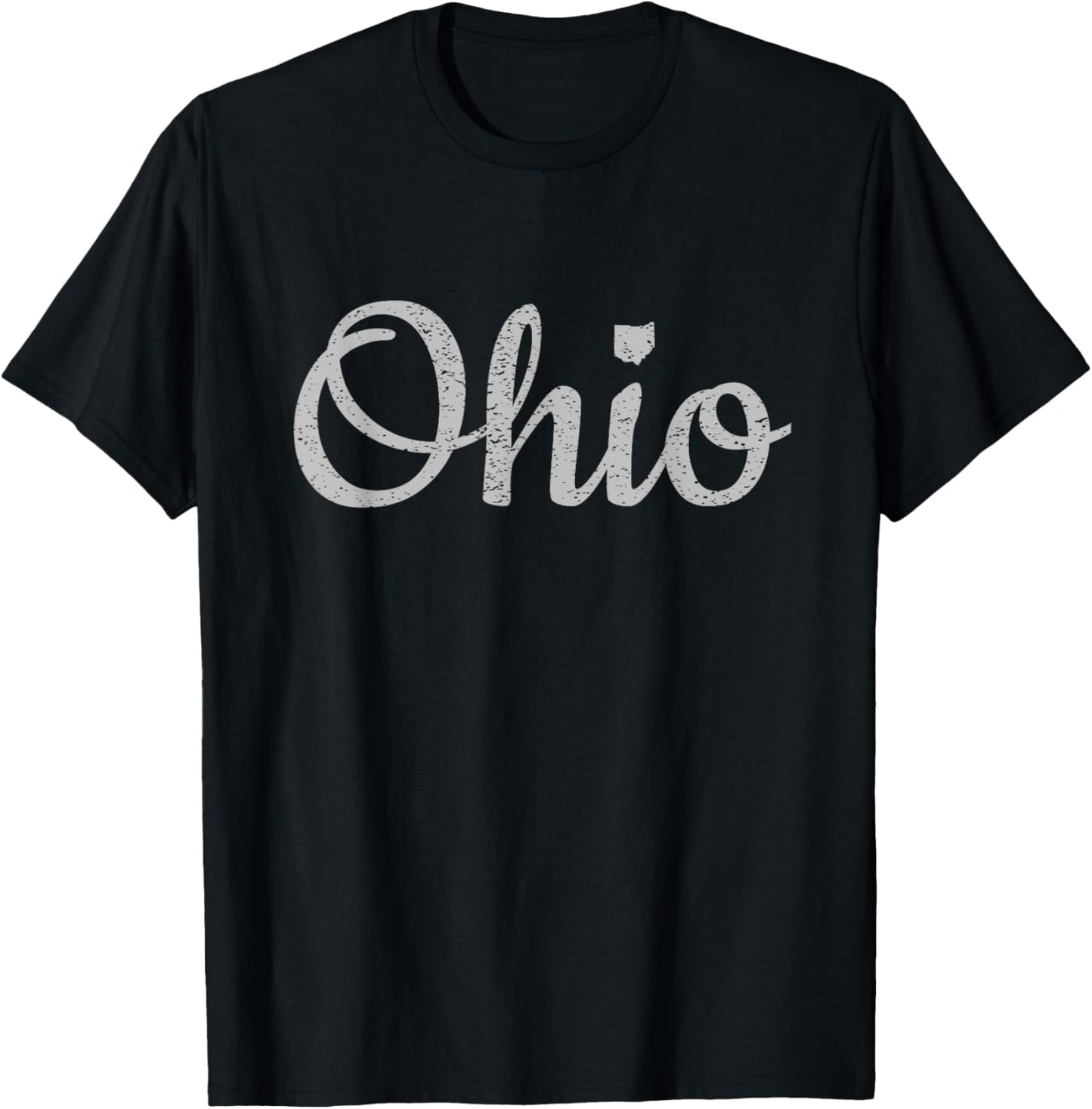 State of Ohio Pride Script Text Distressed Design Gifts T-Shirt