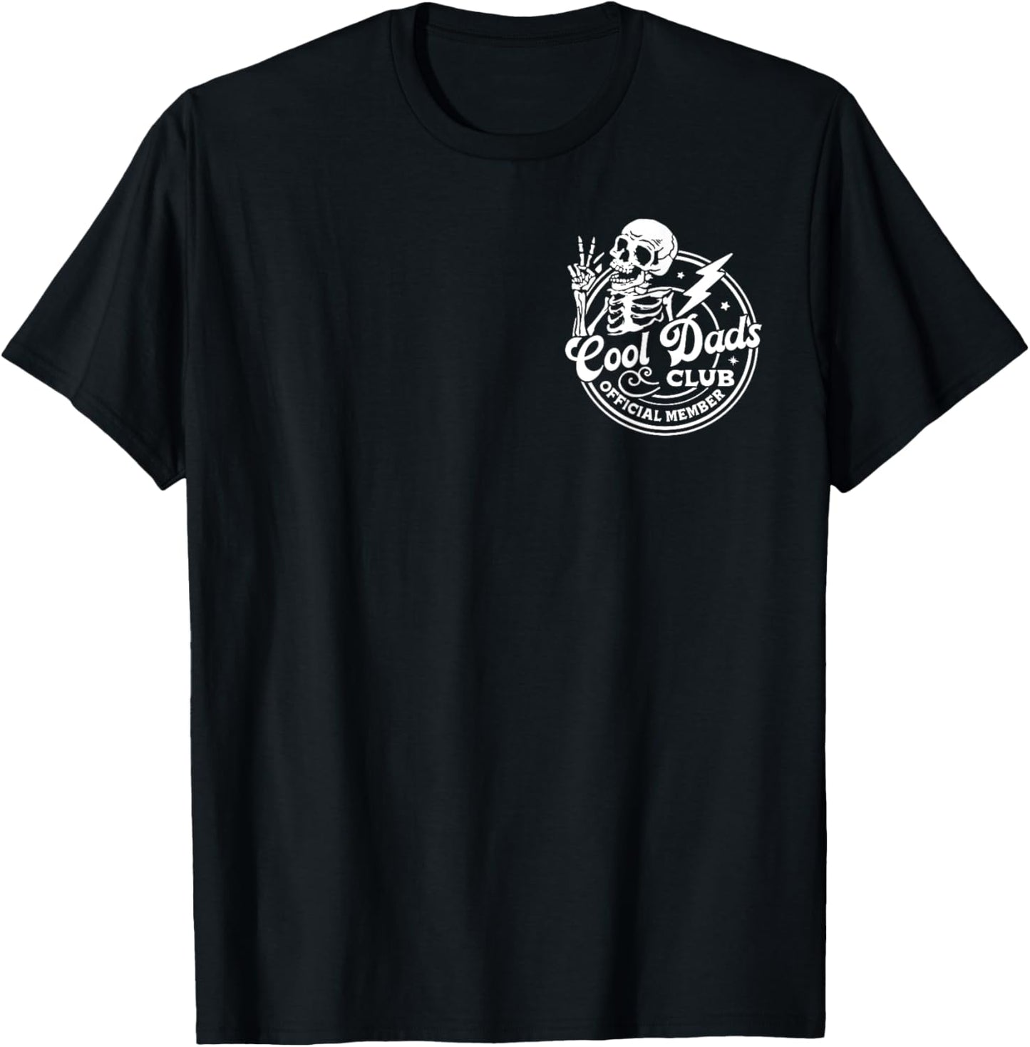 Retro Official Member Cool Dads Club Skeleton Father's Day T-Shirt