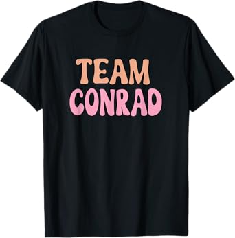 Support Your Favorite Team by MJ Team Conrad Unisex-Kids Black Cotton 60% Polyester 40% Modern Classic Fit Short Sleeve T-Shirt Small