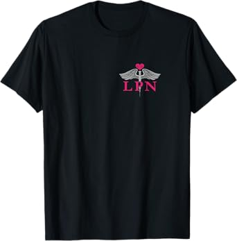 LPN Nurse Flag Caduceus Nursing Staff for Men and Women T-Shirt