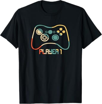 Matching Gamer tee for Dad, Mom & kids Player 1,2,3 T-Shirt