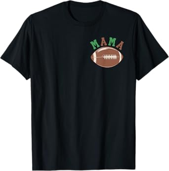 Mama of the 1 Year old Football 1st Year Down Birthday Party T-Shirt