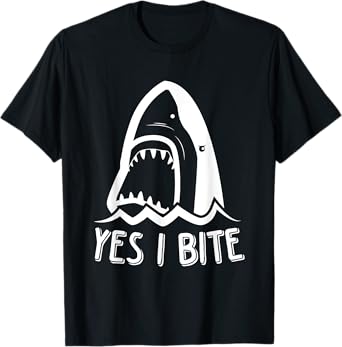 Funny Week Of The Shark Yes, I Bite Shark Kids T-Shirt