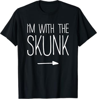 I'm With The Skunk Shirt Adult Kids Men Women Costume T-Shirt