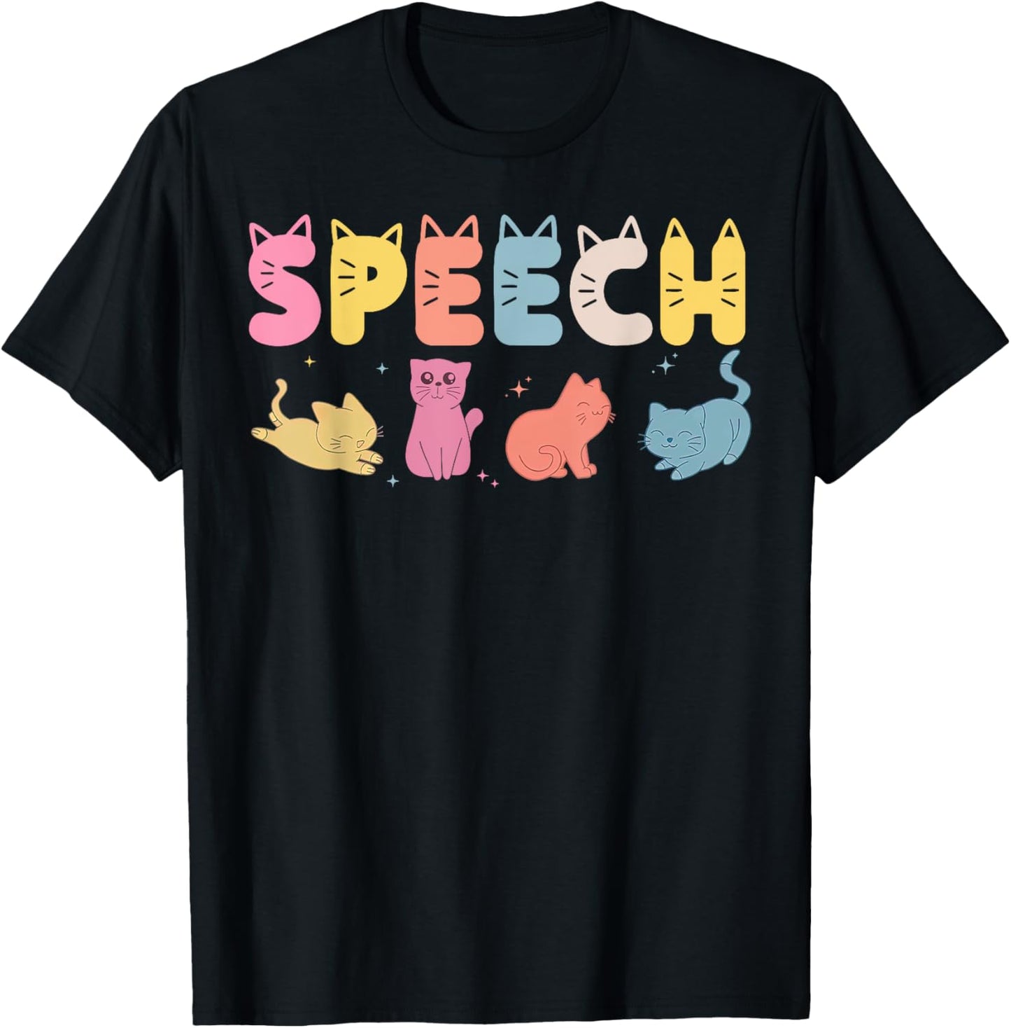 Speech Therapy Cute Cat SLP Speech Language Pathologist T-Shirt