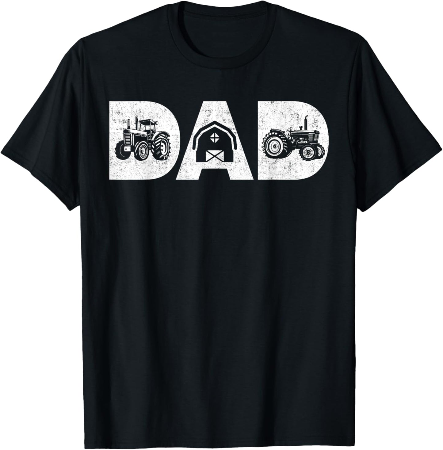 Mens Vintage Farming Father Farm Lover Farmer Daddy Tractor Dad T-Shirt
