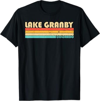 LAKE GRANBY COLORADO Funny Fishing Camping Summer T-Shirt for Men Women Kids