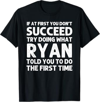 RYAN Gift Name Personalized Birthday Funny Christmas Joke T-Shirt