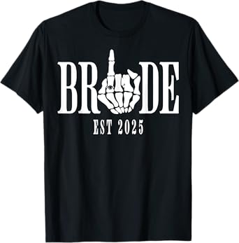 Halloween Wedding Bride Groom Skeleton Bachelorette Party T-Shirt