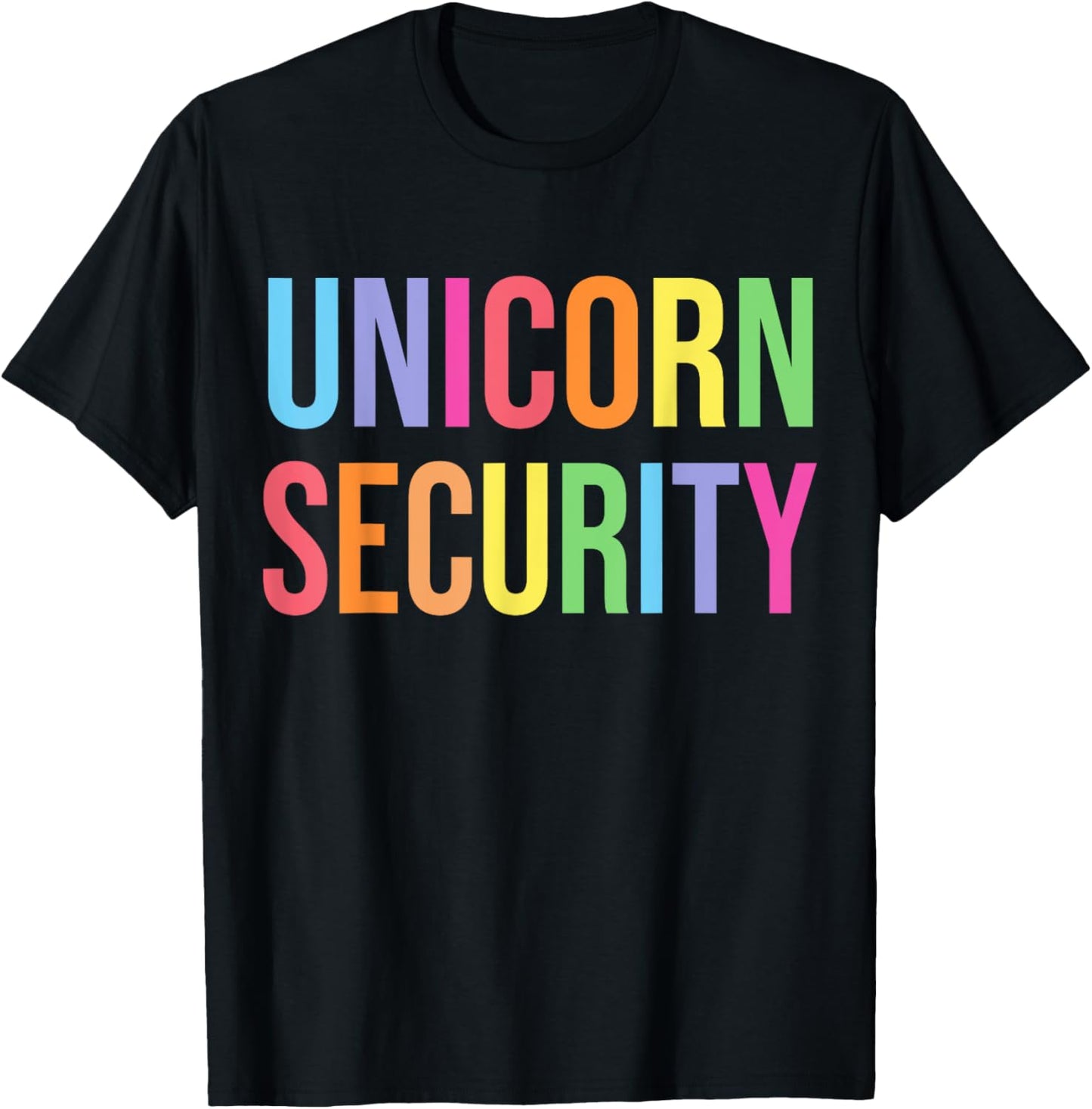 Halloween Dad Mom Daughter Adult Costume, Unicorn Security T-Shirt