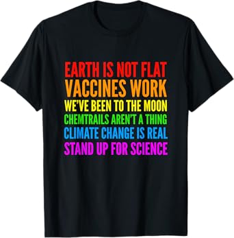 Earth Is Not Flat | Stand Up For Science Teacher T-Shirt